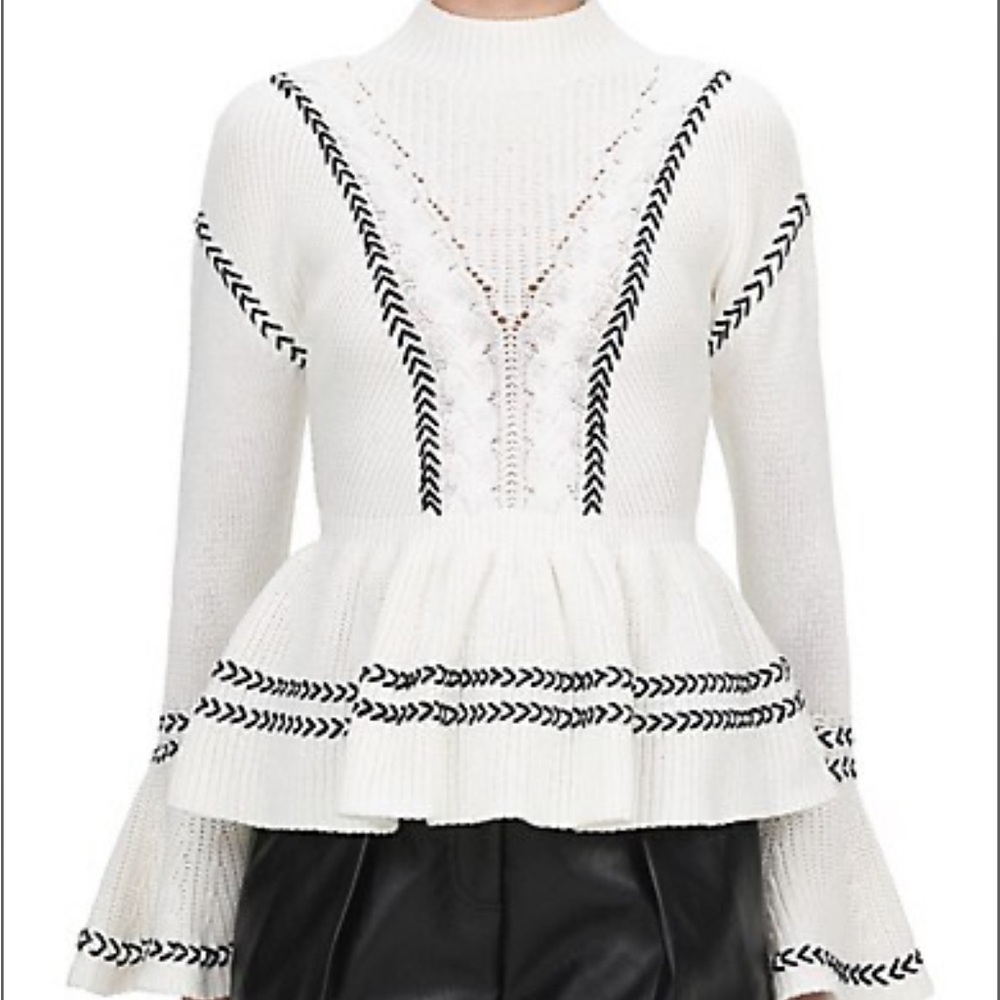 Self-Portrait Peplum Sweater